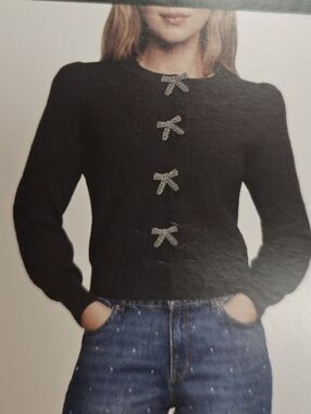 Express Women’s Black Bow Cardigan XXL NwT